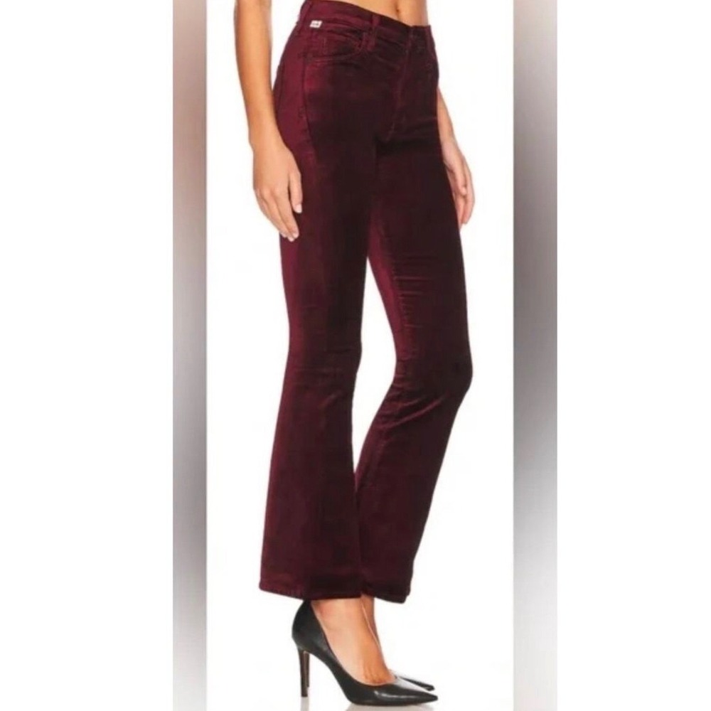 Citizens of Humanity Jolene Red Velvet Skinny Jeans W27 Burgundy Wine High Rise